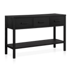 Black Veneer 3-Drawer Console
