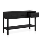 Black Veneer 3-Drawer Console