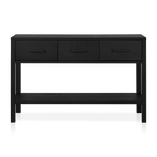 Black Veneer 3-Drawer Console