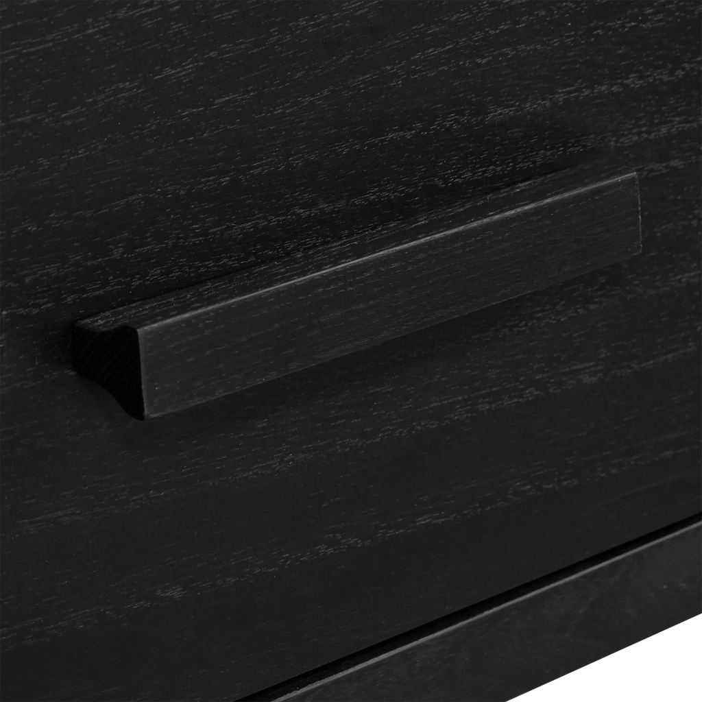 Black Veneer 3-Drawer Console