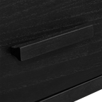 Black Veneer 3-Drawer Console