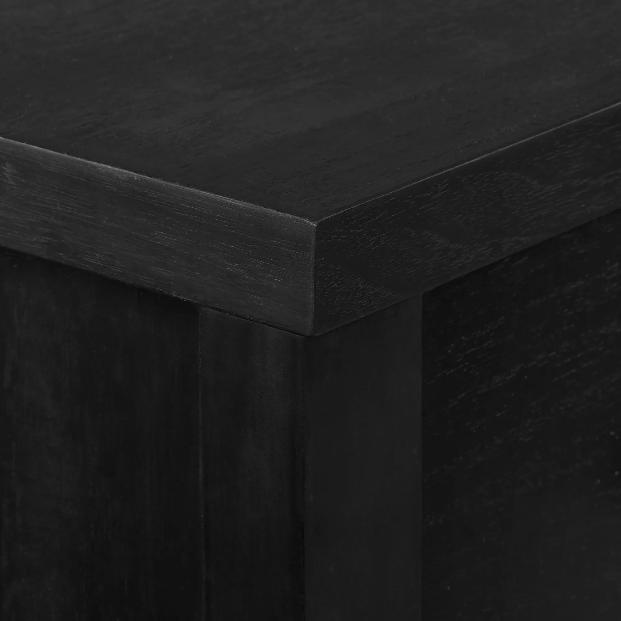 Black Veneer 3-Drawer Console