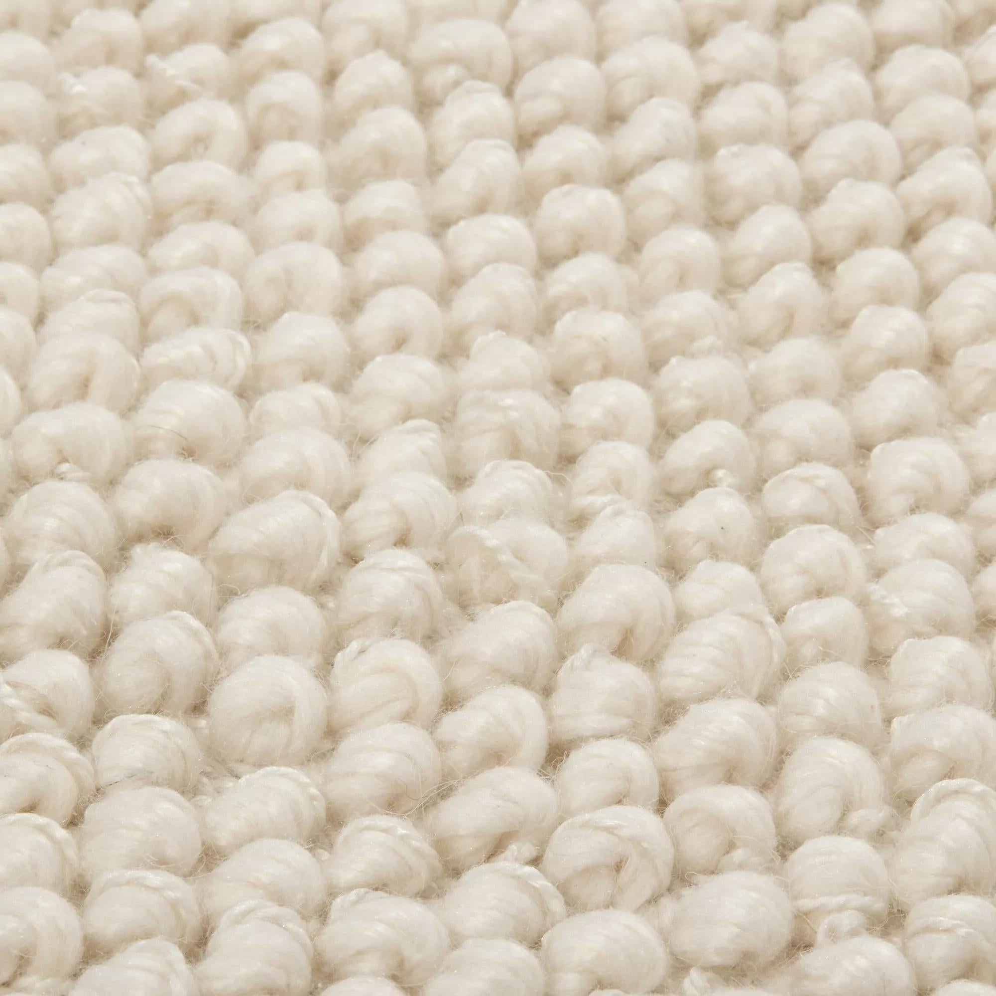White Landric Polyester Rug