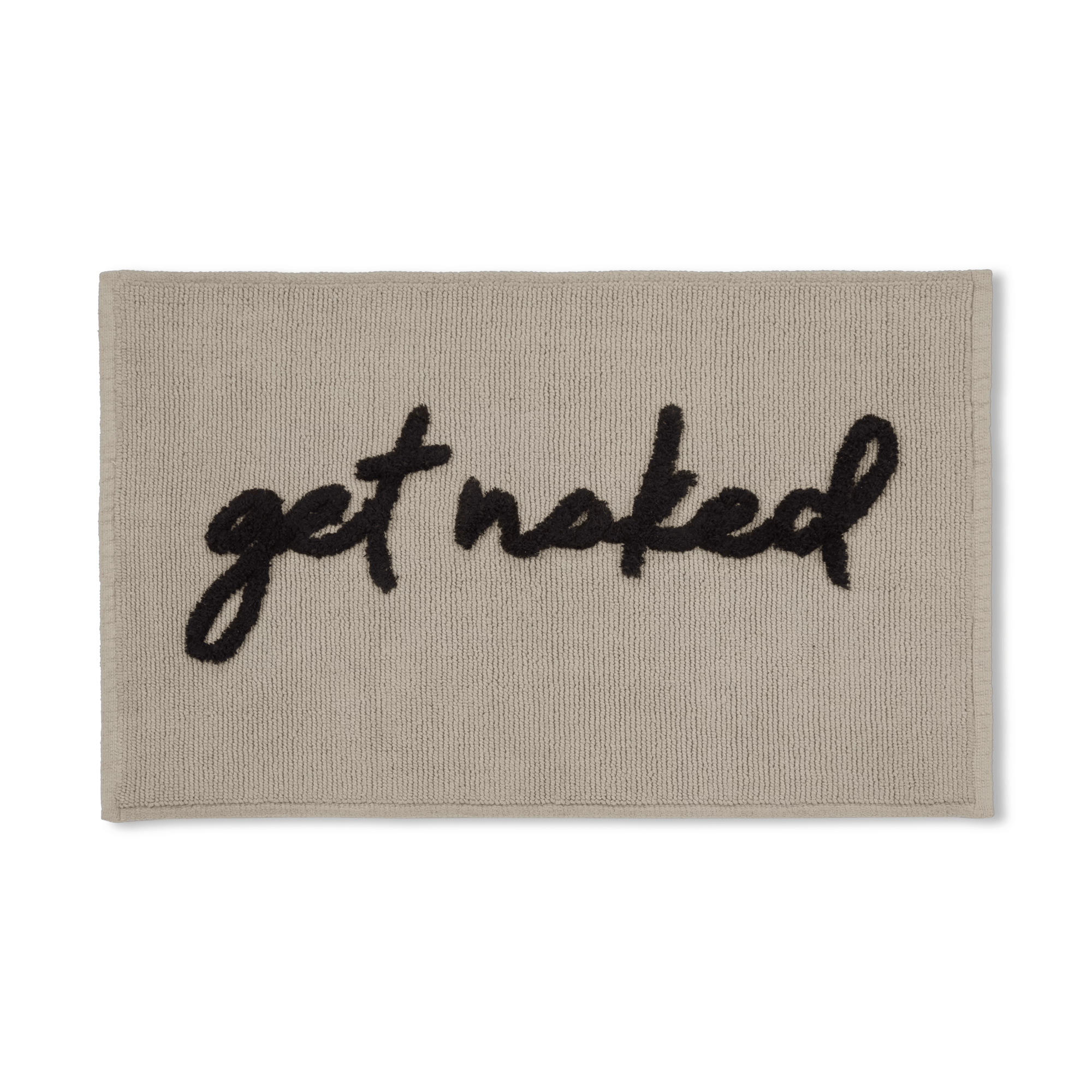 Get Naked Typography Bath Mat