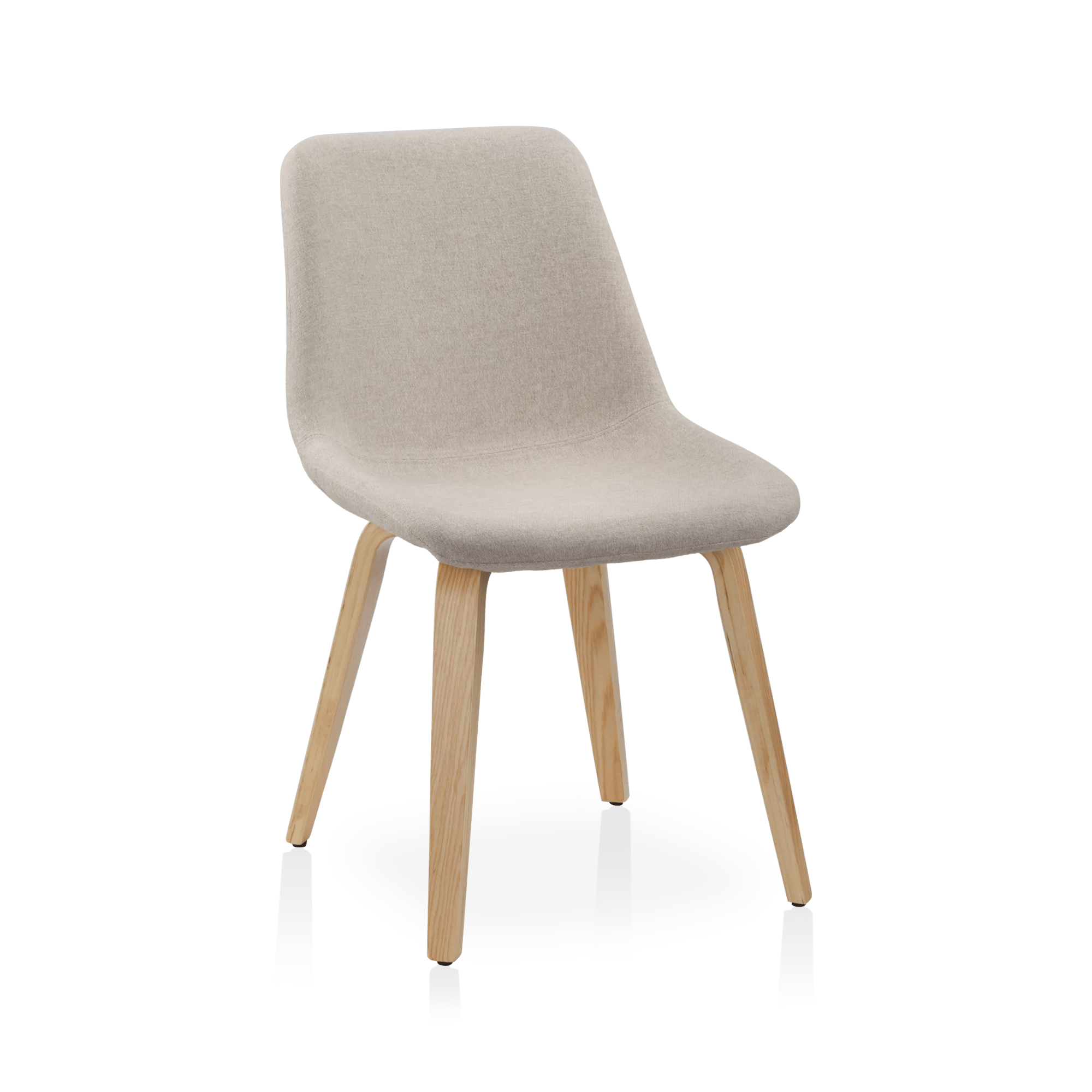 Fabric and Wood Dining Chair