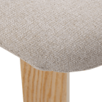 Fabric and Wood Dining Chair