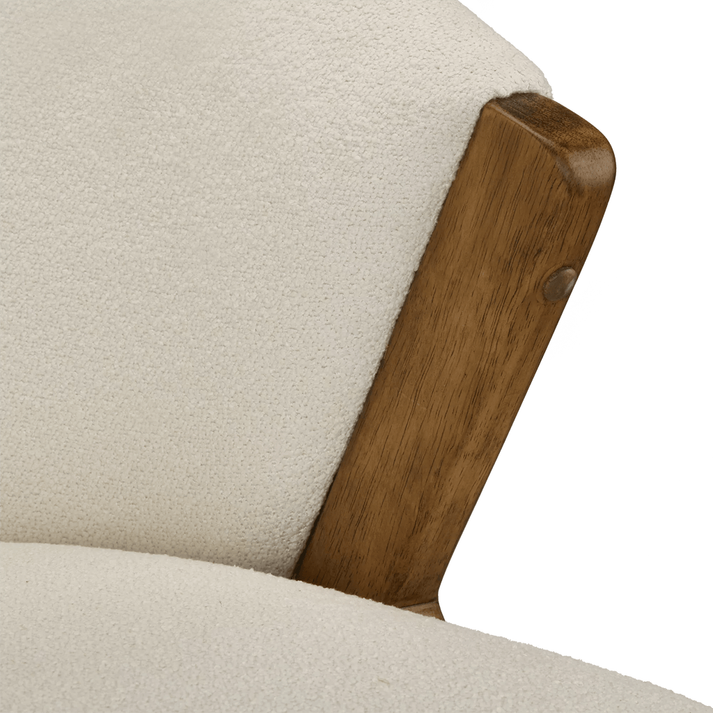 Fabric and Wood Accent Chair