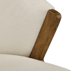 Fabric and Wood Accent Chair