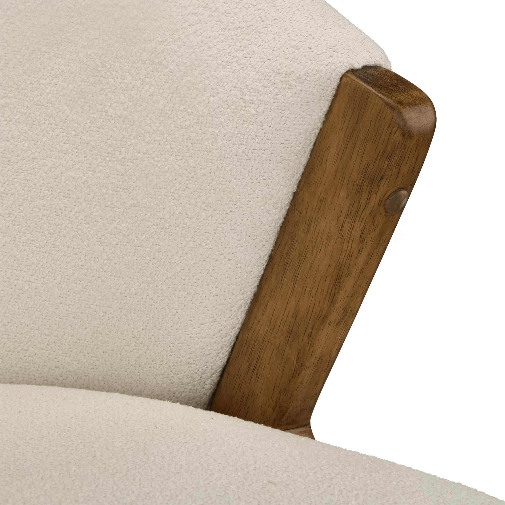 Fabric and Wood Accent Chair