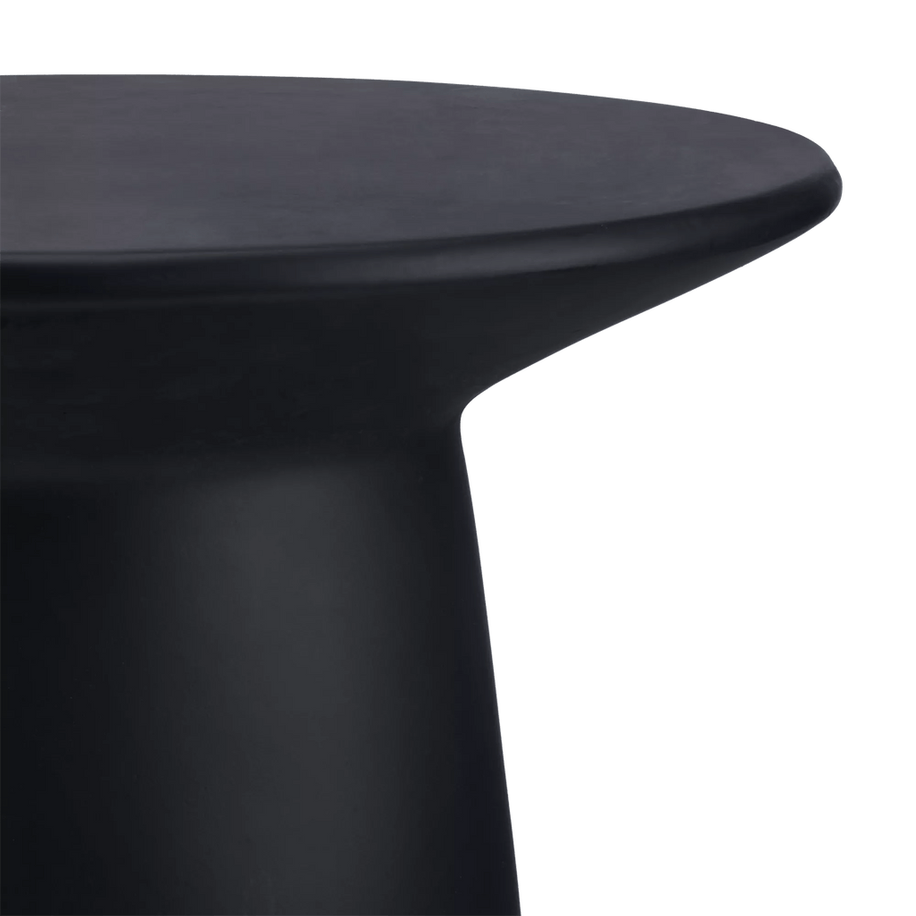 Black Cement Hourglass Side Table