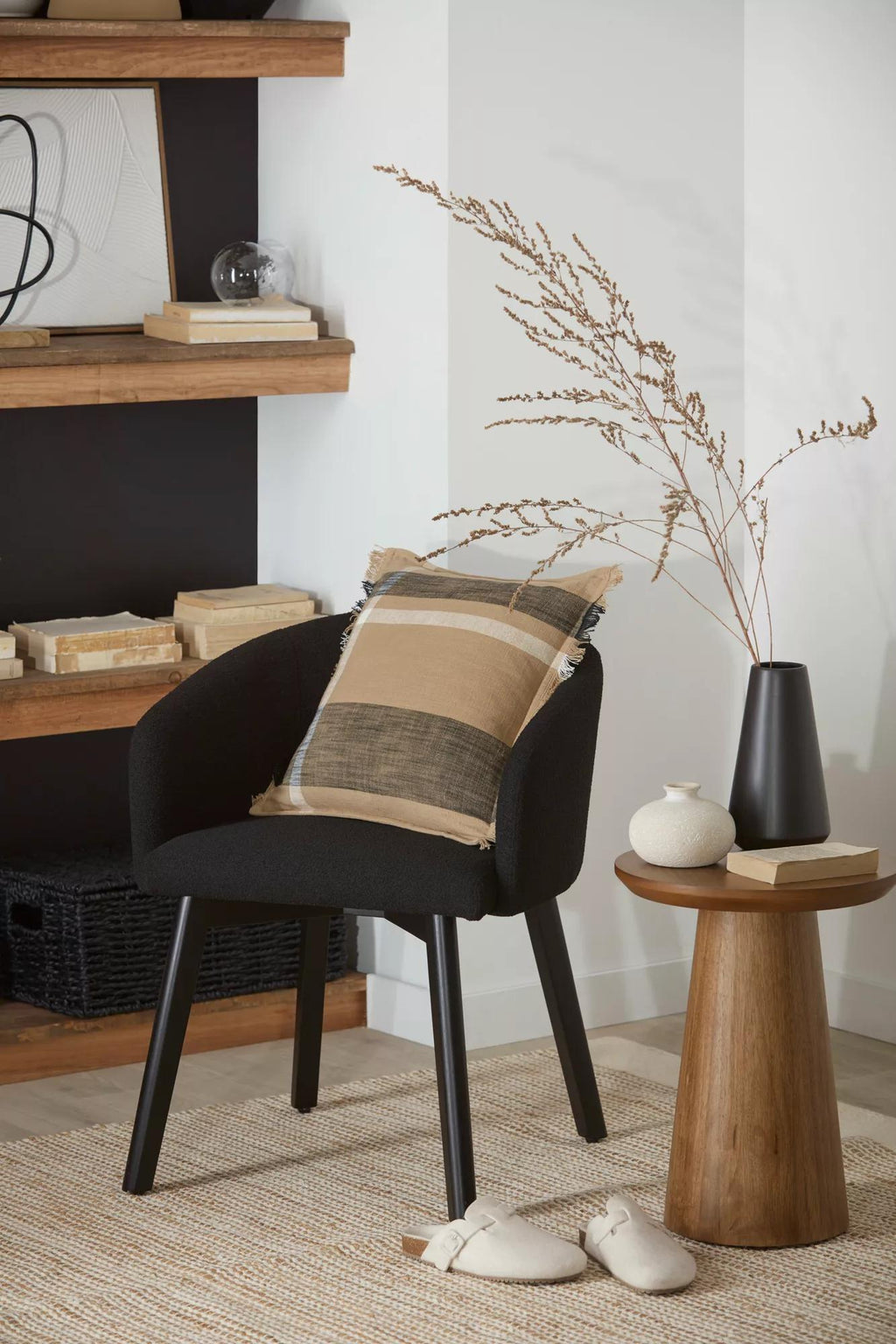 Mango Wood Hourglass Side Table