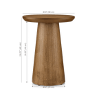 Mango Wood Hourglass Side Table