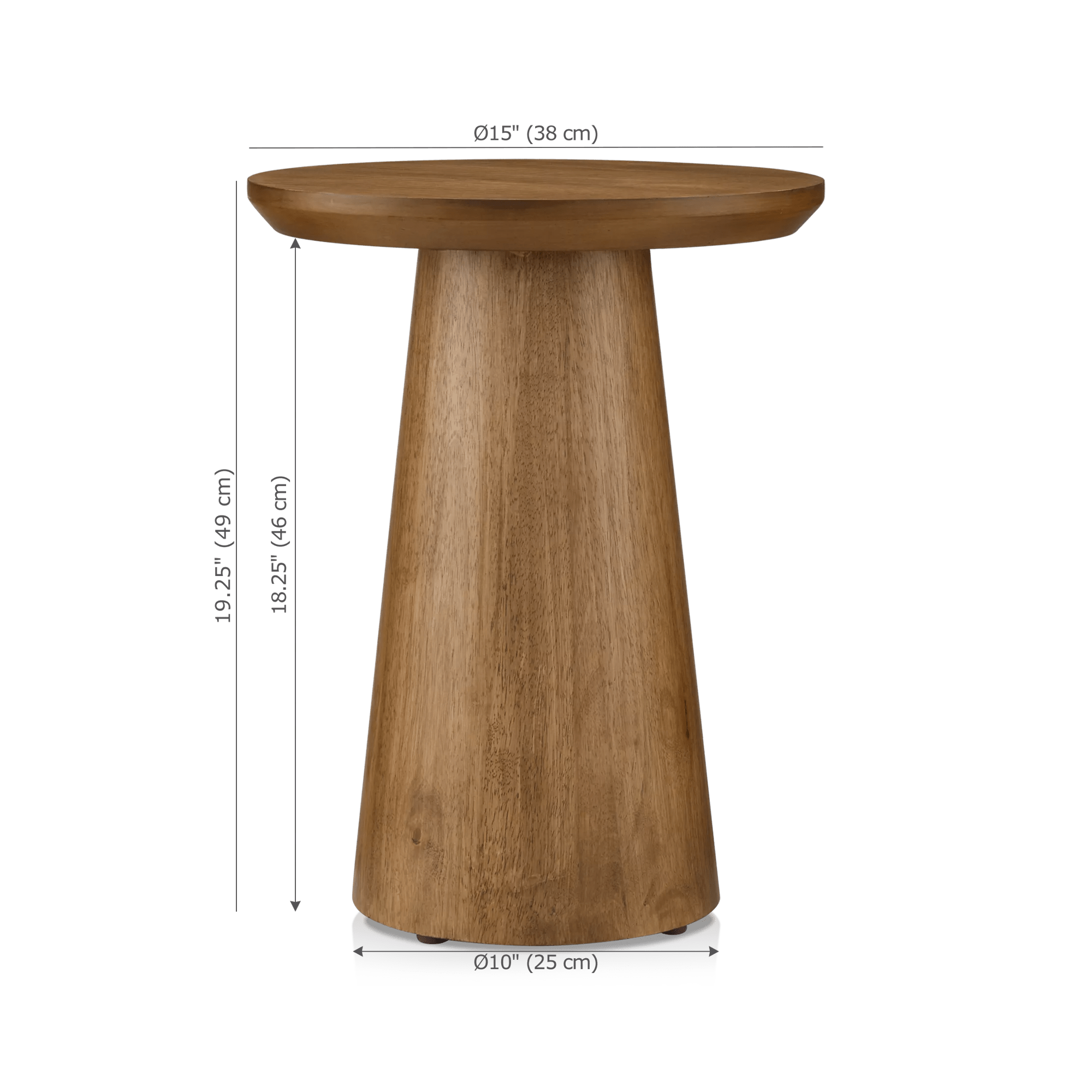 Mango Wood Hourglass Side Table