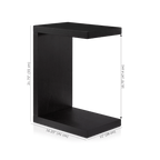 Black Wood Side Table