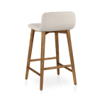 Fabric and Wood Counter Stool