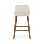 Fabric and Wood Counter Stool