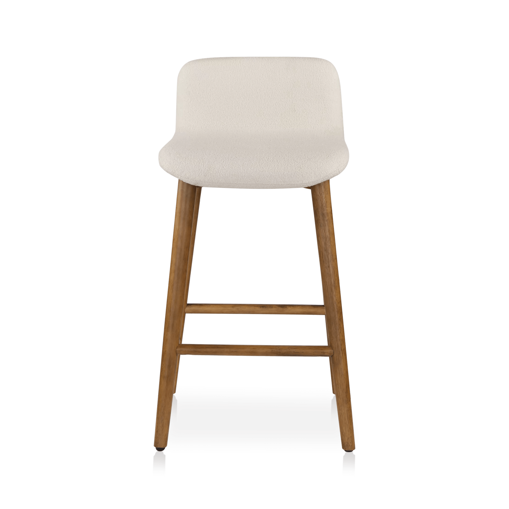 Fabric and Wood Counter Stool