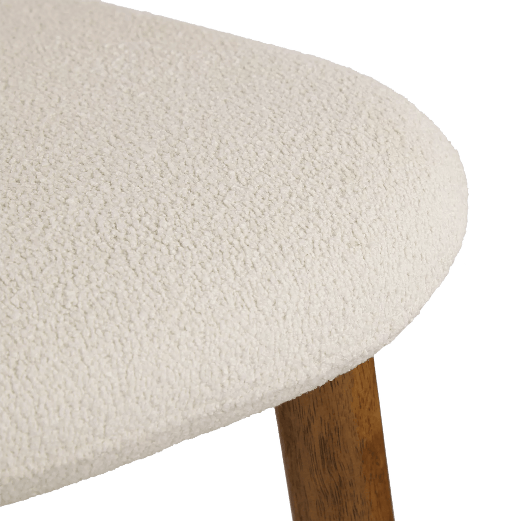 Fabric and Wood Counter Stool