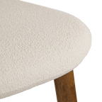 Fabric and Wood Counter Stool