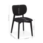 Fabric and Wood Dining Chair