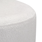 Round Fabric and Wood Bench