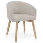 Fabric and Wood Dining Chair