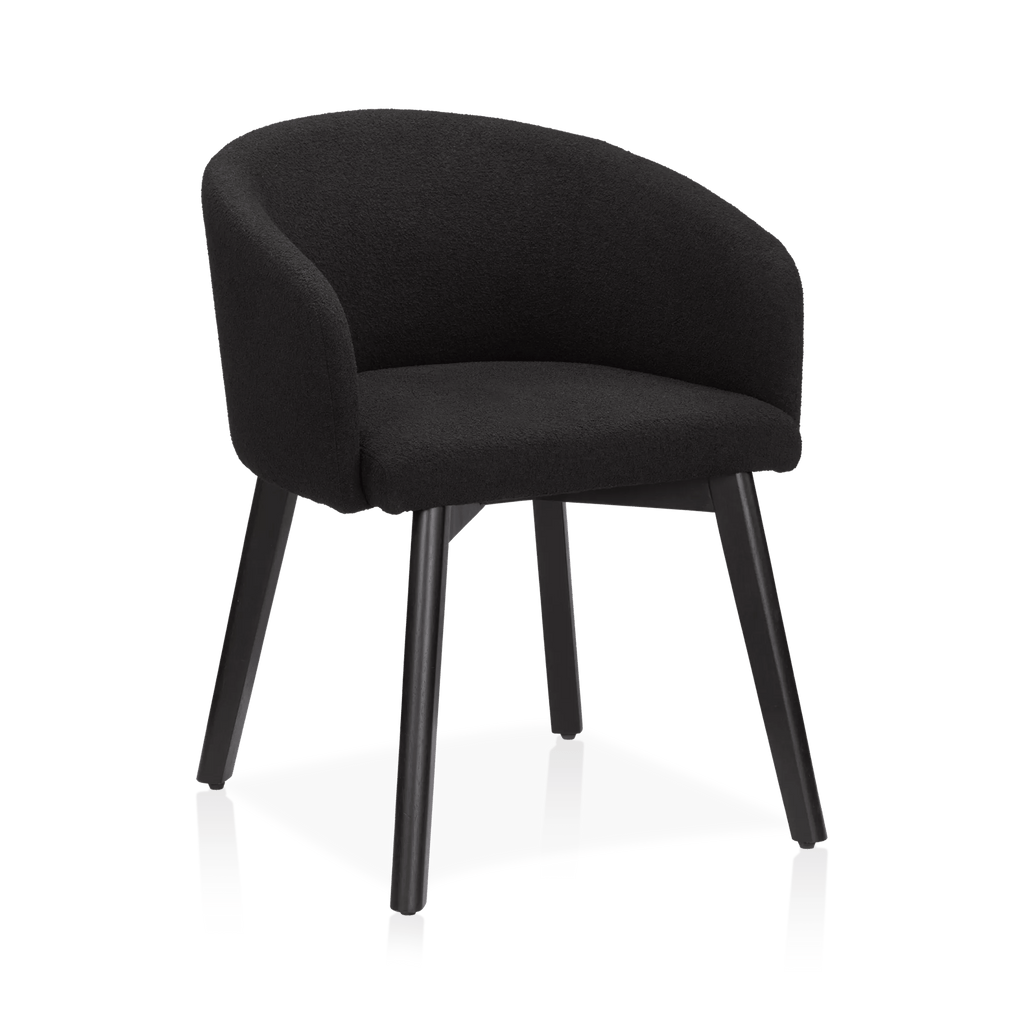 Fabric and Wood Dining Chair