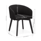 Fabric and Wood Dining Chair