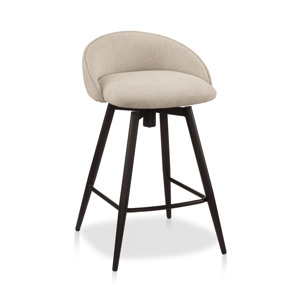 Fabric and Metal Bar Stool