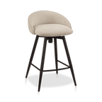 Fabric and Metal Bar Stool