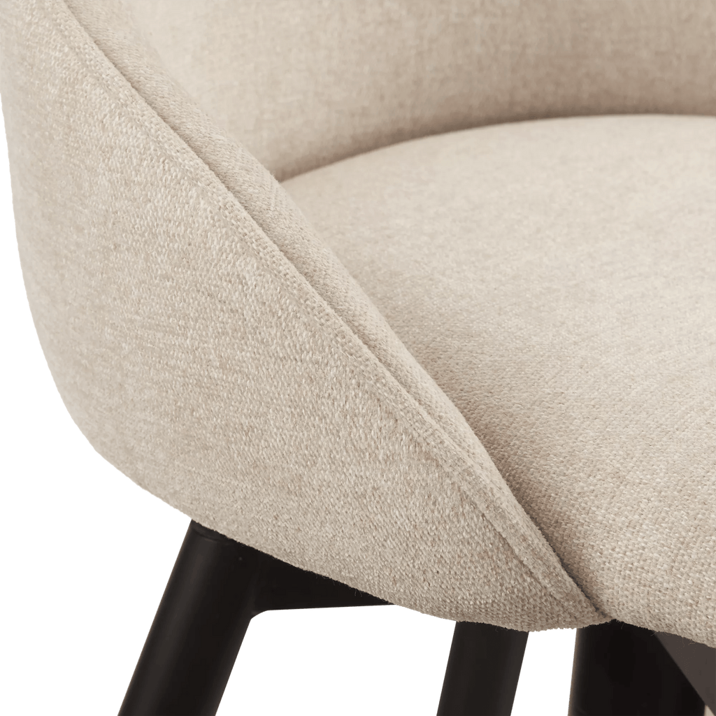 Fabric and Metal Bar Stool