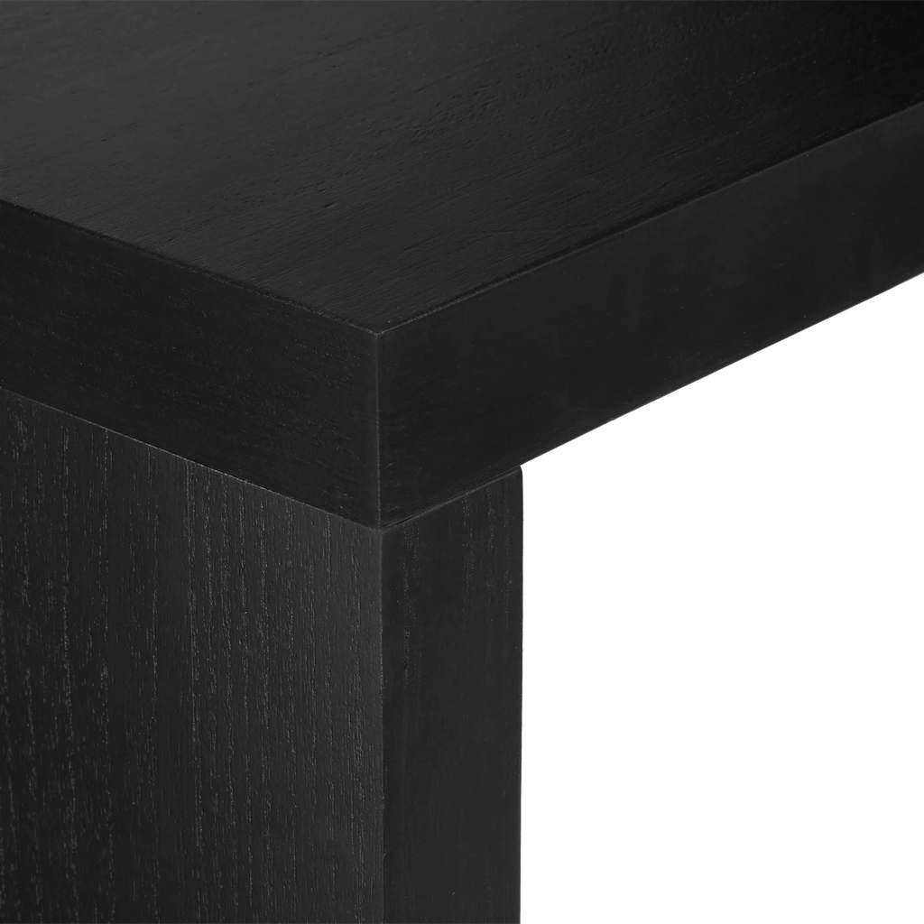 Black Wood Veneer Console Table