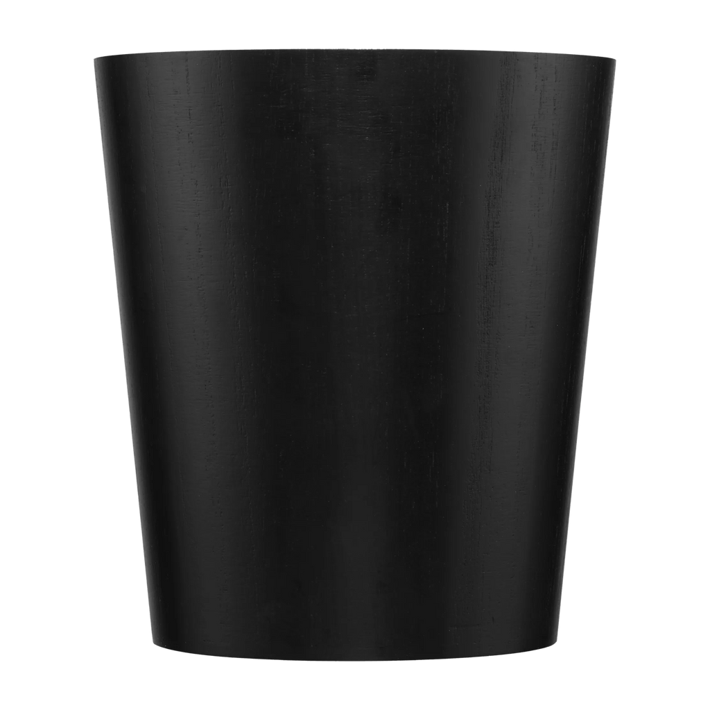 Black Wood Waste Bin