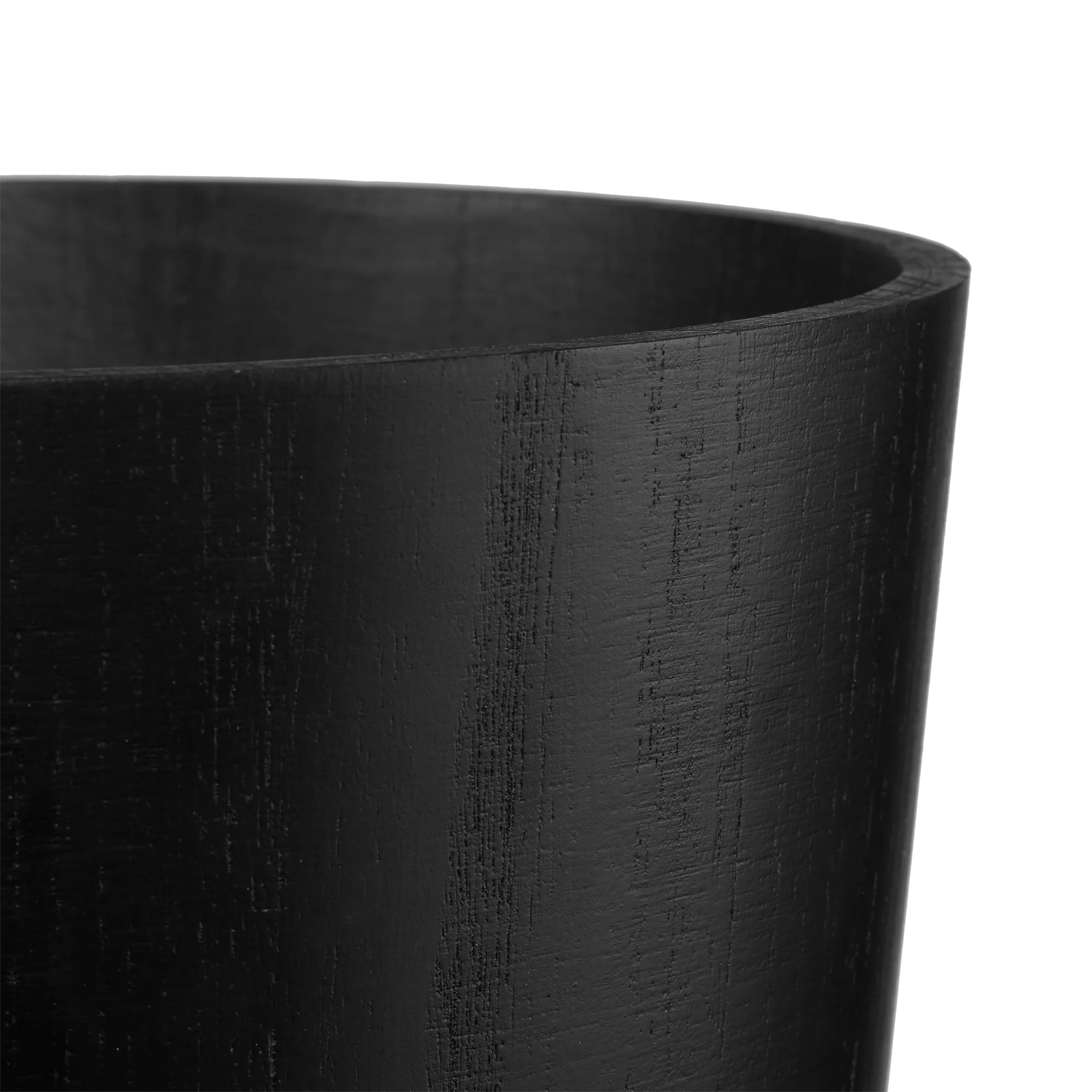 Black Wood Waste Bin