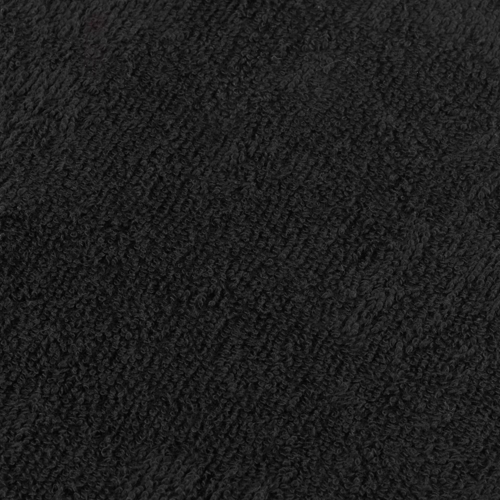 Black Set of 6 Large Washcloths