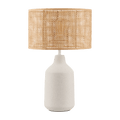 Ceramic and Rattan Table Lamp