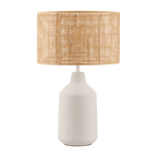 Ceramic and Rattan Table Lamp