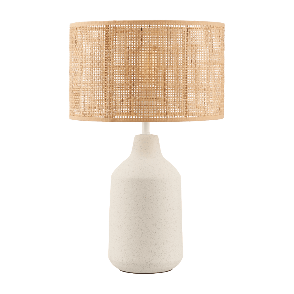 Ceramic and Rattan Table Lamp