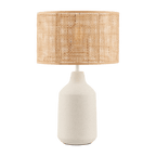 Ceramic and Rattan Table Lamp