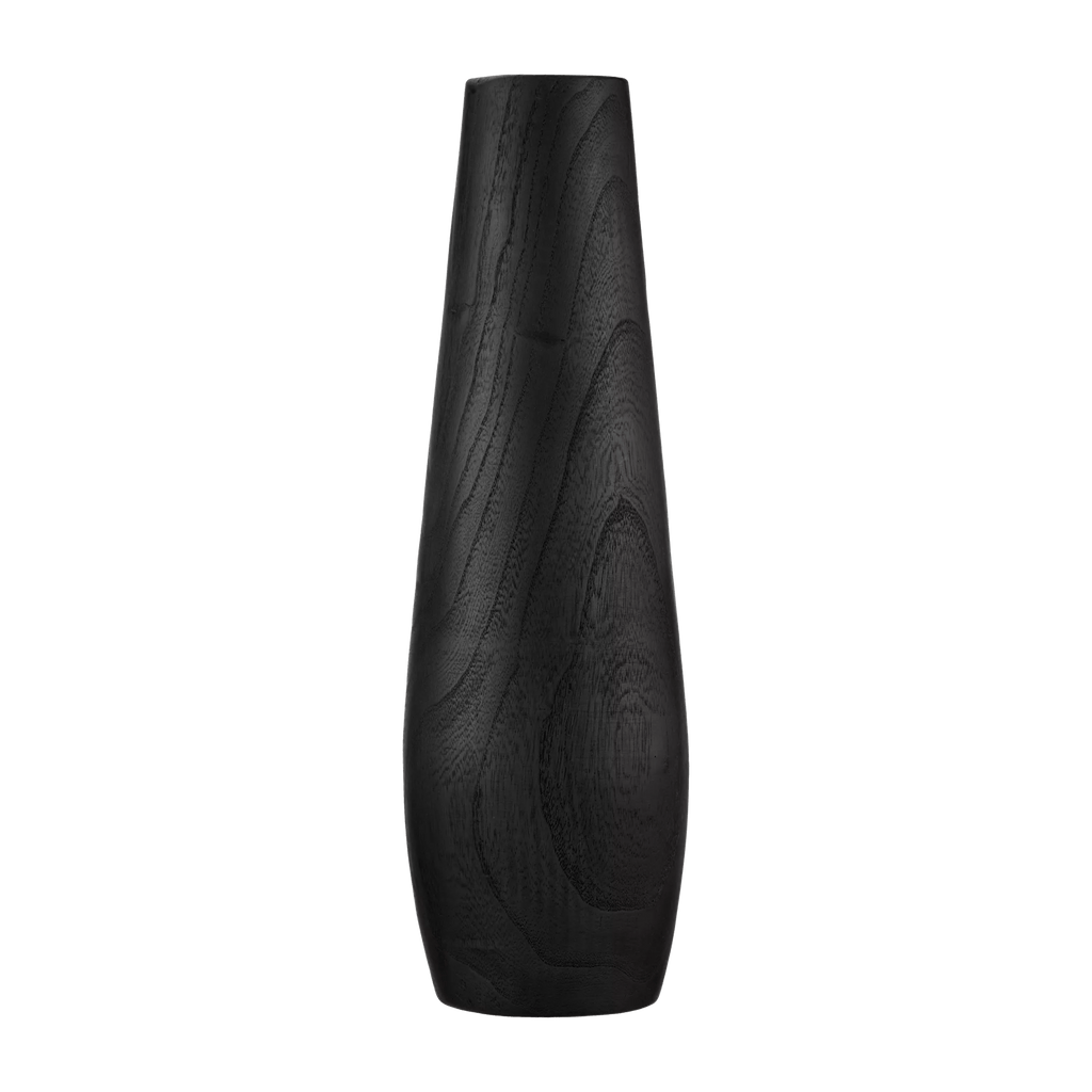 Black Wood Floor Vase