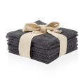 Grey Set of 6 Large Washcloths
