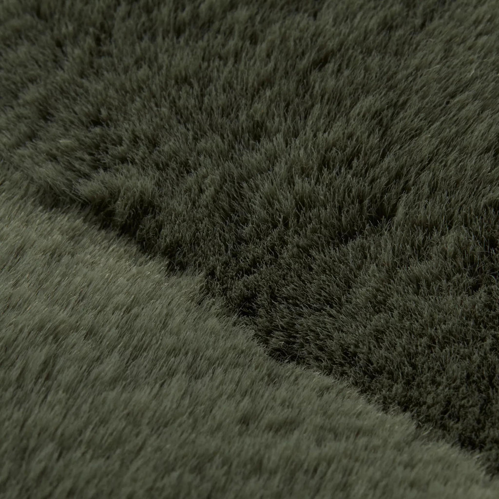 Green Cougar Faux Fur Throw