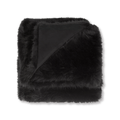 Black Logan Faux Fur Throw