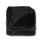Black Logan Faux Fur Throw