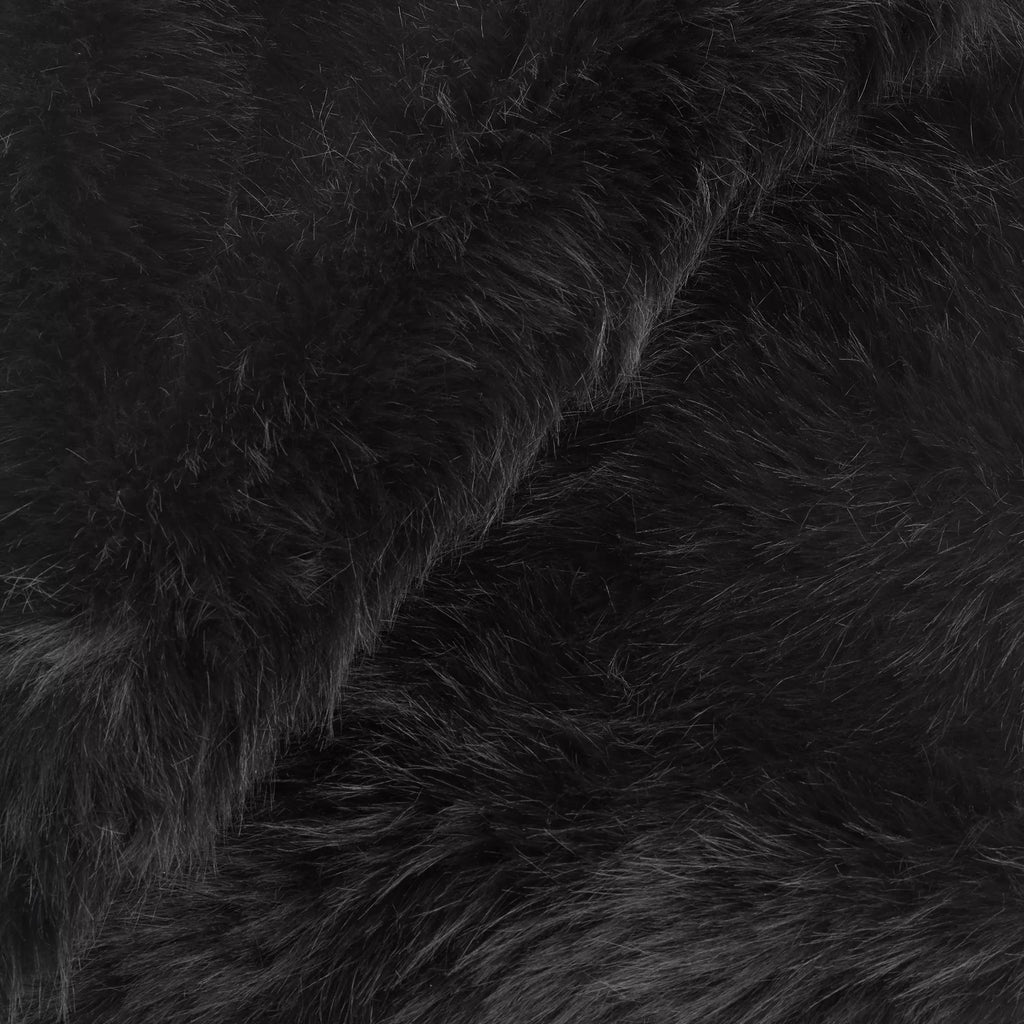 Black Logan Faux Fur Throw