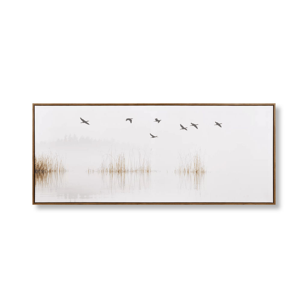 Flock of Birds Framed Canvas