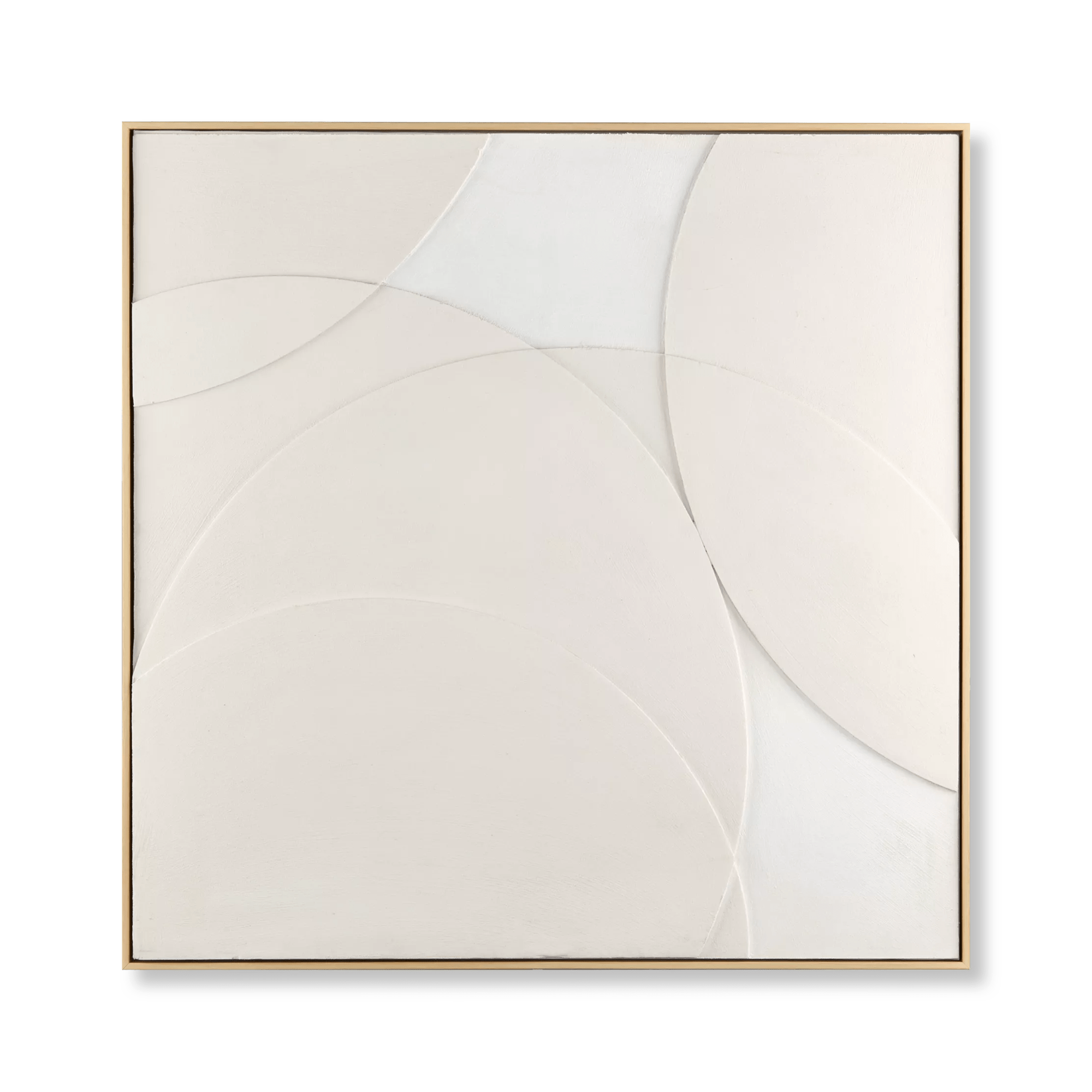 Abstract Tone-on-Tone Circles Framed Art