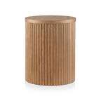 Natural Wood Side Table