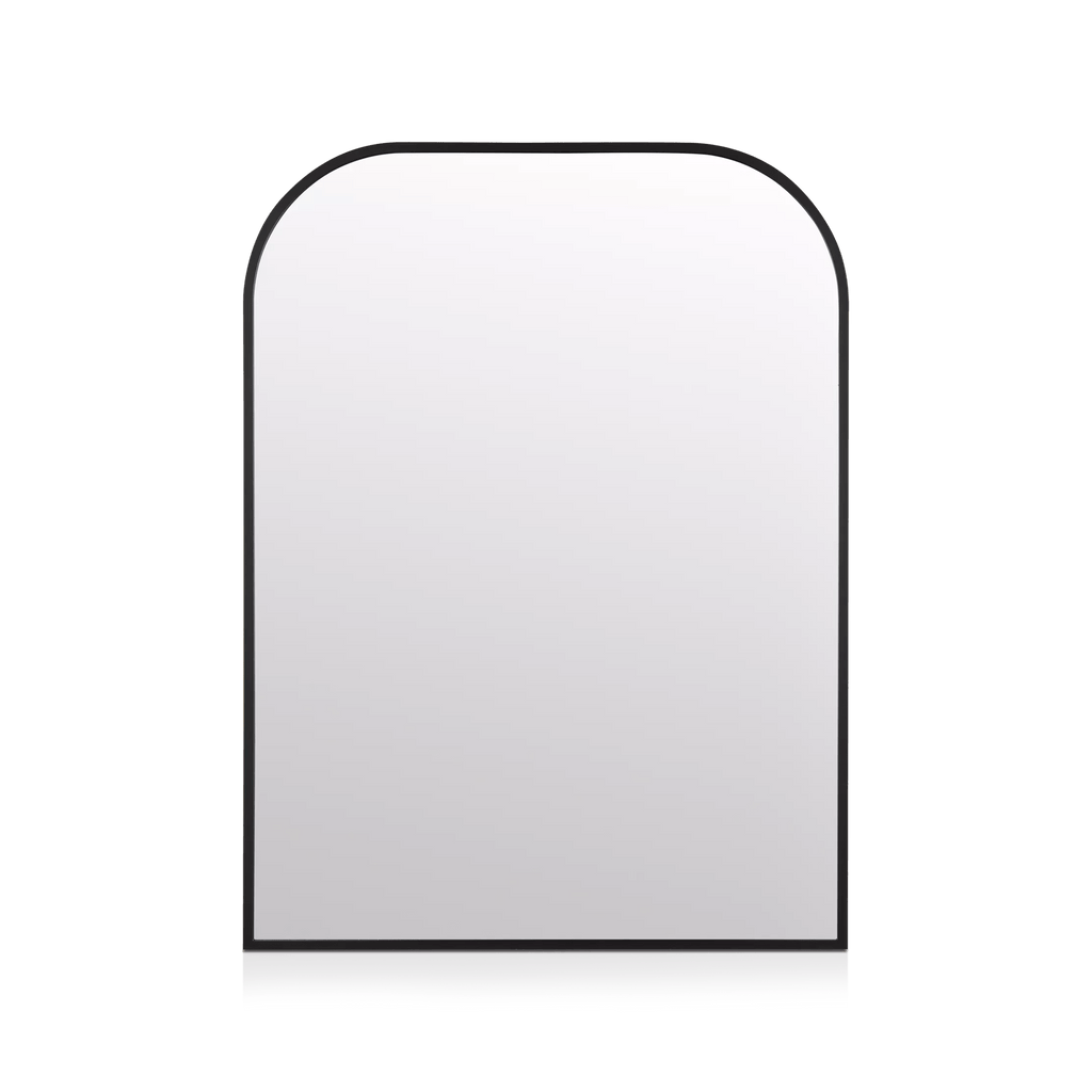 Black Frame Modern Mantle Mirror