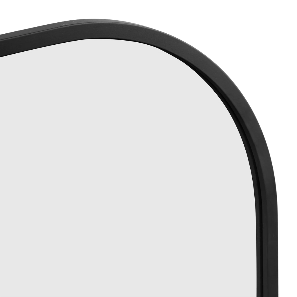 Black Frame Modern Mantle Mirror